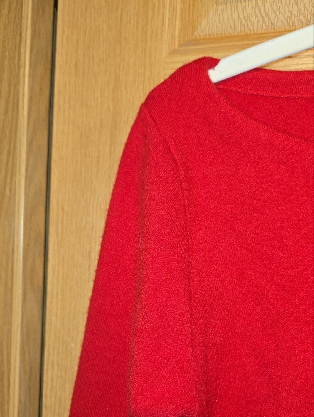 Tahari Bold Red Boatneck Knit Sweatshirt - Picture 3 of 5